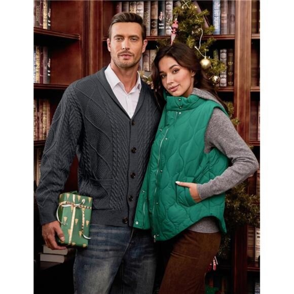 Mens Wool Blend Cardigan Sweater Long Sleeve V Neck Button Knit Casual Fall Wint - Picture 3 of 7